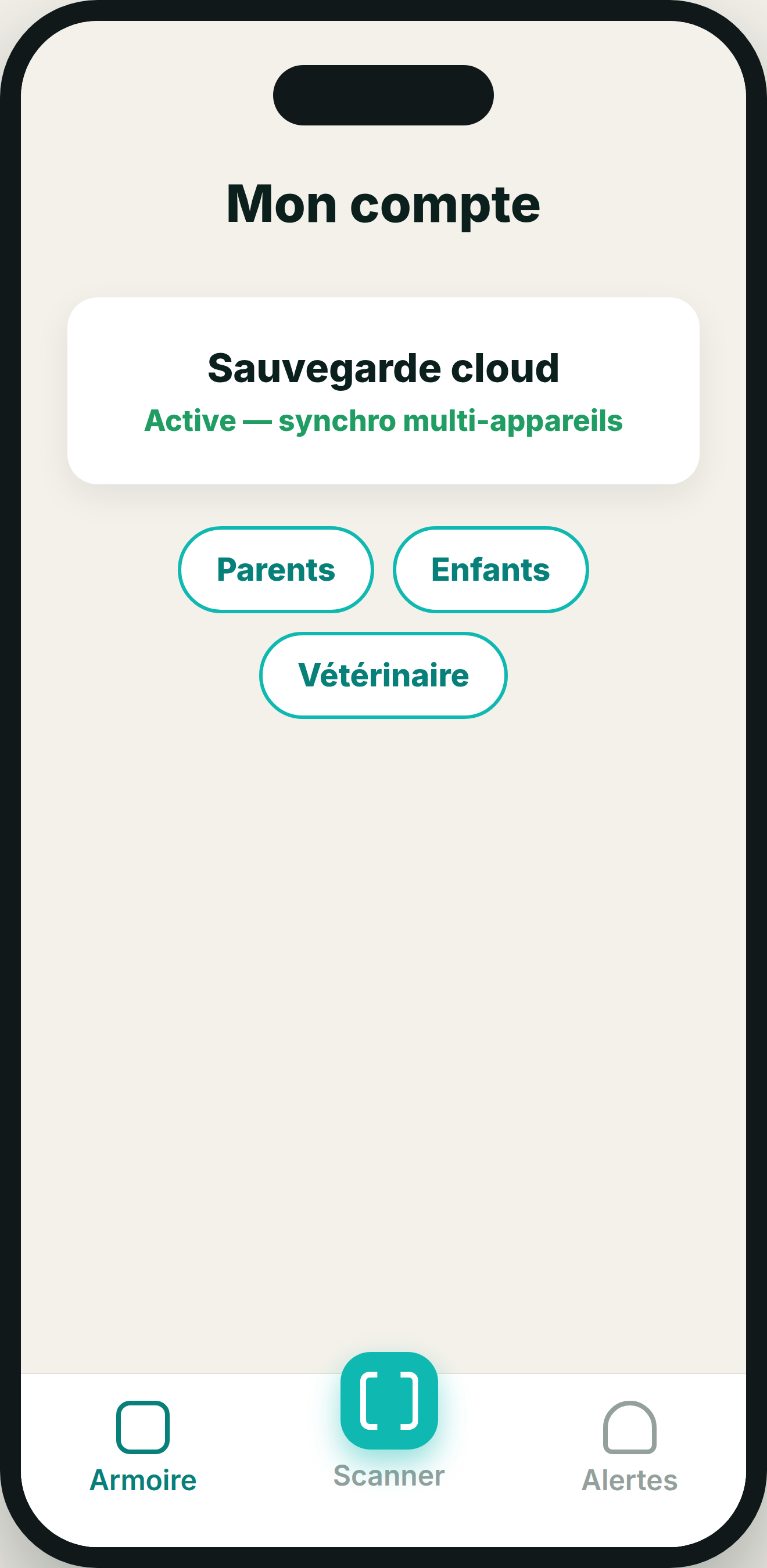 Partage d'une armoire avec les membres de la famille